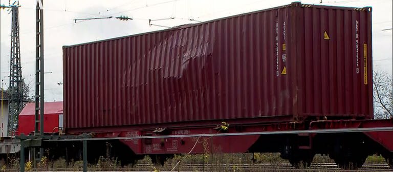 Güterzug bei Wörth am Rhein entgleist (Foto: SWR)