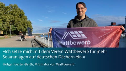 Holger Foerter-Barth, Mitiniator von Wattbewerb, Teilnehmer bei der Klimawette Ludwigshafen  (Foto: SWR)