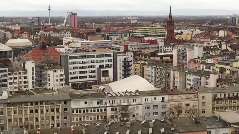 Die Innenstadt von Ludwigshafen