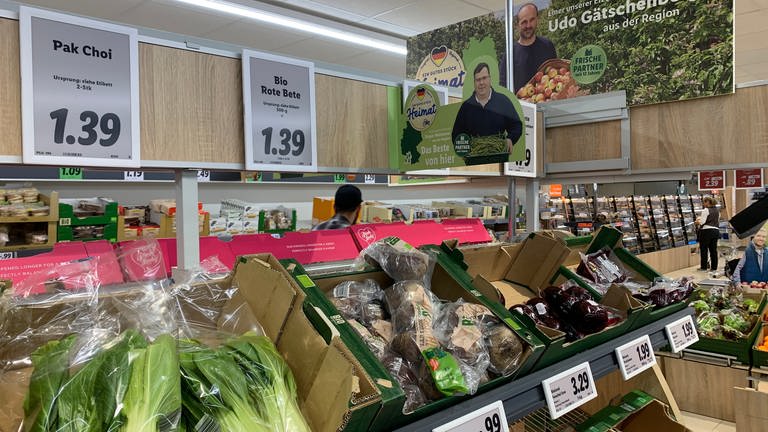 Supermärkte auch in der Pfalz werben gerne mit Regionalität (Foto: SWR)