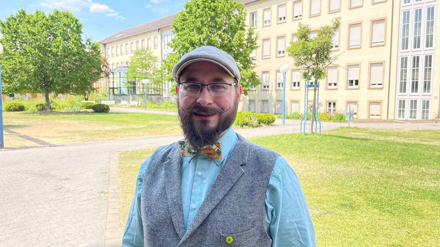 Immanuel Pustlauck (Grüne) möchte Oberbürgermeister in Frankenthal werden. (Foto: SWR)