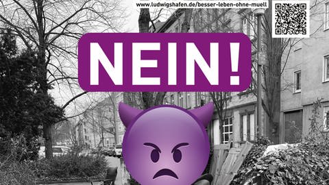 Plakat "Besser leben ohne Müll", Sauberkeitskampagne der Stadt (Foto: Stadt Ludwigshafen am Rhein, Bereich Kommunikation und Beteiligung)