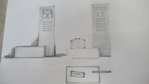 Entwurf eines Denkmals (Foto: Bernhard Mathäss )