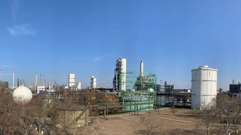 Das BASF Werk in Ludwigshafen nähe Tor 12: Das Chemieunternehmen hat ein drastisches Sparprogramm angekündigt.