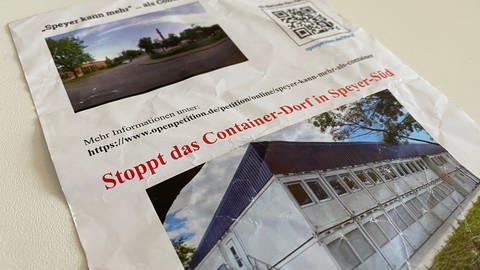 Flugblatt: Stoppt das Container-Dorf in Speyer