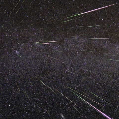 Der Perseidenschauer am Nachthimmel (Foto: NASA)
