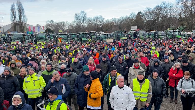 Bauernproteste in Ludwigshafen (Foto: SWR)
