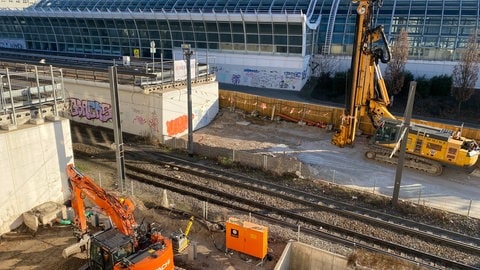 Baustelle an der Hochstraße Süd