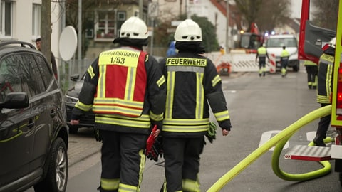 Beschädigte Gasleitung in Jockrim (Kreis Germersheim) - Feuerwehreinsatz (Foto: SWR)