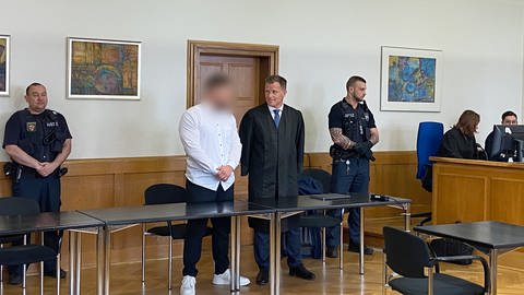 Der Angeklagte im Landgericht Frankenthal