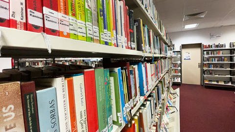 Die gut bestückten Regale der Bücherei Anna Seghers in Mainz (Foto: SWR, Corinna Lutz)