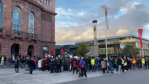 In Mainz hat am Freitag eine Pro-Palästina-Demonstration mit 600 Teilnehmenden stattgefunden. (Foto: SWR)