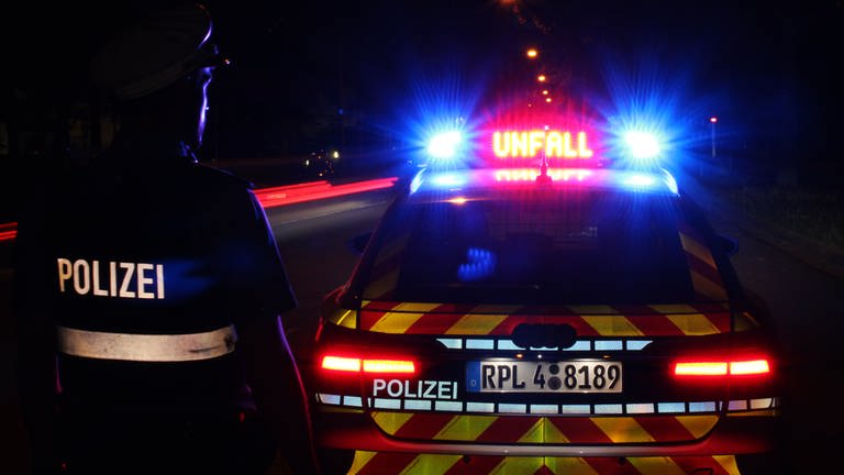 Sujet Unfall auf der Autobahn , Polizei im Einsatz (Foto: SWR, Daniel Brusch)