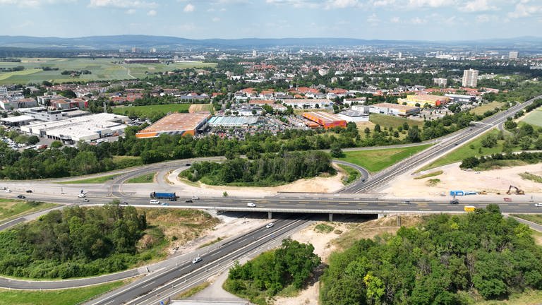 Die Arbeiten am Mainzer Südkreuz auf der A60 gehen weiter. (Foto: Pressestelle, Autobahn GmbH / Maurice Kaluscha)