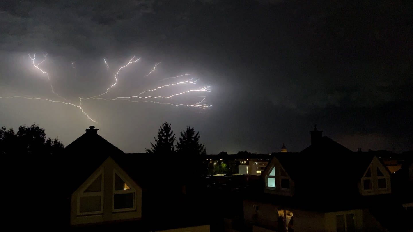 Blitz über Mainz (Foto: SWR)