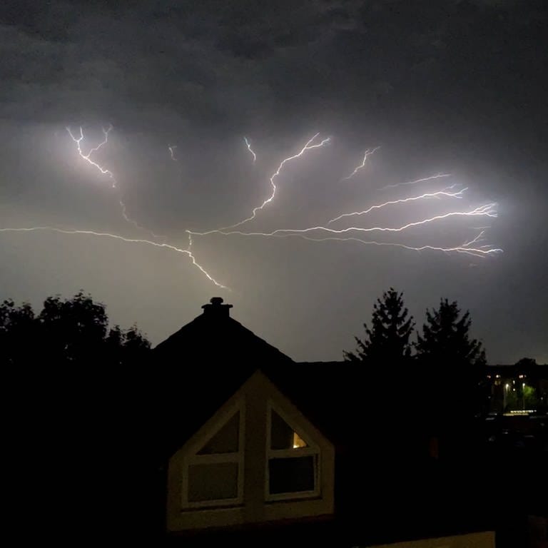 Blitz über Mainz (Foto: SWR)