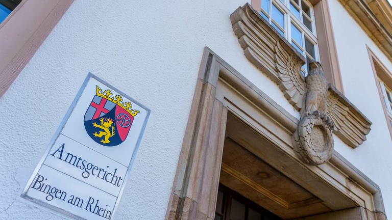 Die Nazi-Reichsadler wie hier am Amtsgericht in Bingen stehen unter Denkmalschutz und können nicht entfernt werden. Info-Tafeln soll das den Menschen nun erklären.