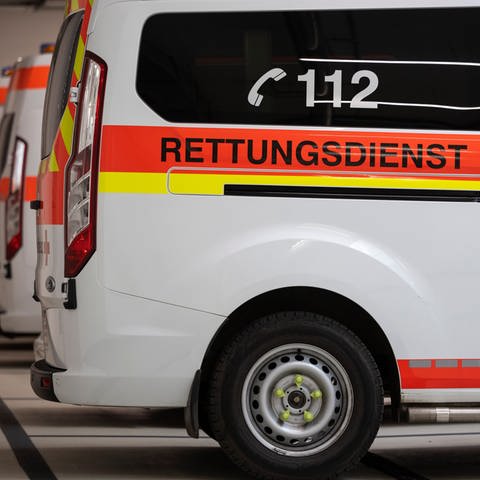 Rettungswagen stehen aufgereiht in der Garage in der Rettungswache des Deutschen Roten Kreuzes (DRK) in Mainz. Der Landkreis Mainz Bingen hat seinen Ärztlichen Leiter wegen "unüberbrückbarer Differenzen" freigestellt.