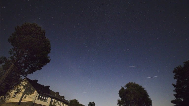 Jedes Jahr im August bewegt sich die Erde durch den Meteoritenschwarm eines Kometen. Die kleinen Trümmerteile ziehen als Sternschnuppen über den Himmel. (Foto: Ulrich Klein, Astronomische Vereinigung Vulkaneifel am Hohen List)
