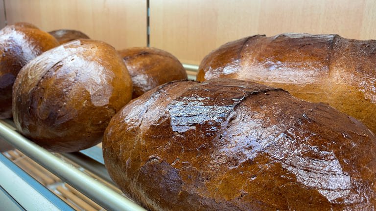 Brot ist auch in der Region Trier teurer geworden. Brote in einem Regal: Der Bäcker hat die Preise dafür um 20 Prozent angehoben. (Foto: SWR, Jutta Horn)