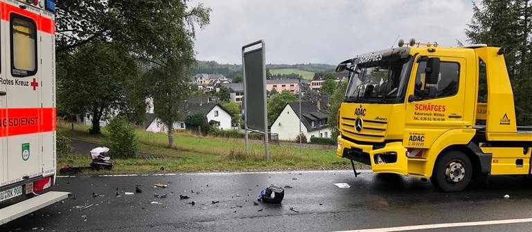 Motorrad mit Lkw bei Kelberg zusammengestoßen (Foto: Polizei Daun)