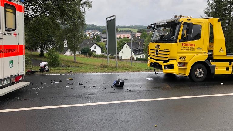 Motorrad mit Lkw bei Kelberg zusammengestoßen (Foto: Polizei Daun)