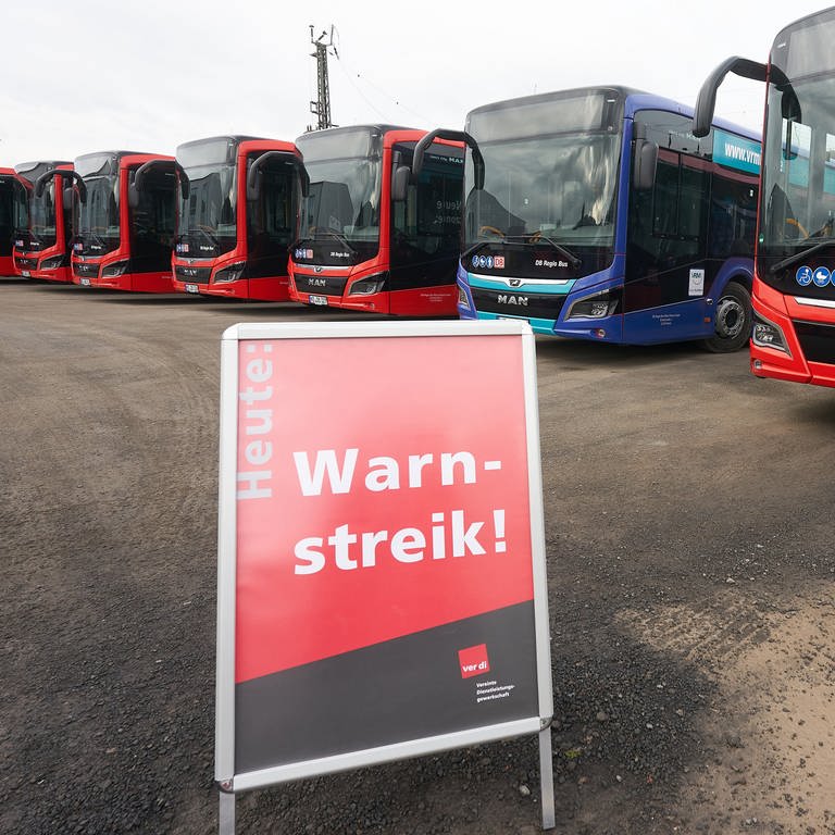 In der Vulkaneifel streiken Busfahrer der DB Regio Bus. (Foto: dpa Bildfunk, Thomas Frey)