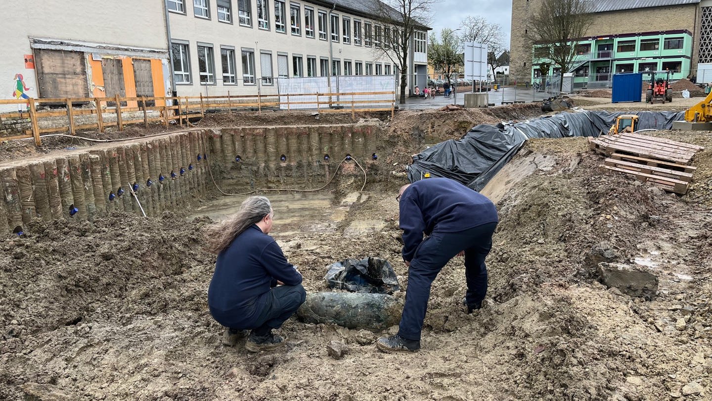 Bei Bauarbeiten an der Grundschule Süd in Bitburg ist eine Bombe aus dem Zweiten Weltkrieg gefunden worden. (Foto: Stadt Bitburg)