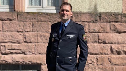 Leiter der Zentralen Prävention im Polizeipräsidium Trier Marc Powierski informierte am Präventionstag. 