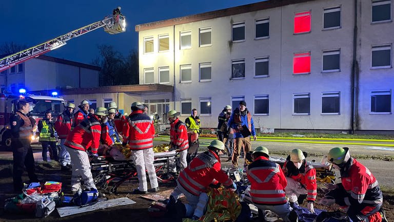 Übung Großeinsatz der Rettungskräfte in Trier