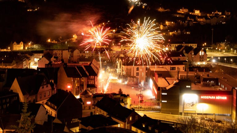 Feuerwerk über Idar-Oberstein (Foto: Foto Hosser)