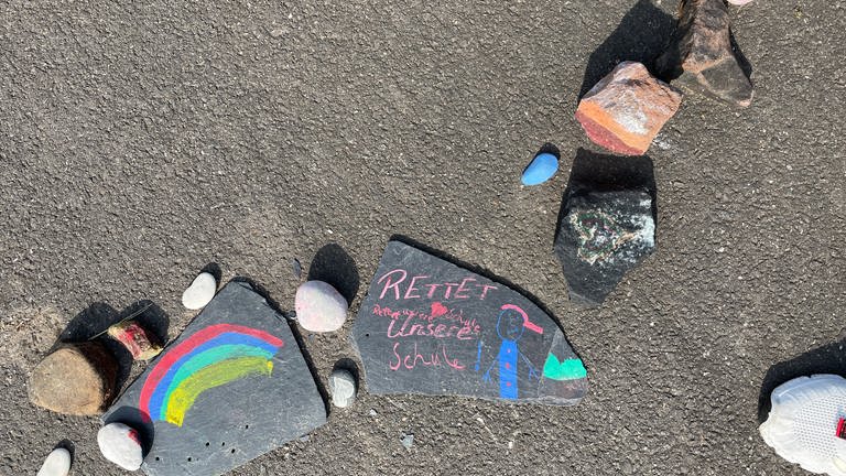 Die Schüler haben Steine bemalt - für ihre Grundschule in Oberkail. (Foto: SWR, Dunja v. Morzé)
