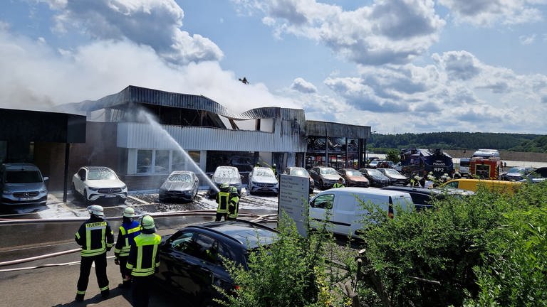 Brand einer Lagerhalle in Wittlich.
