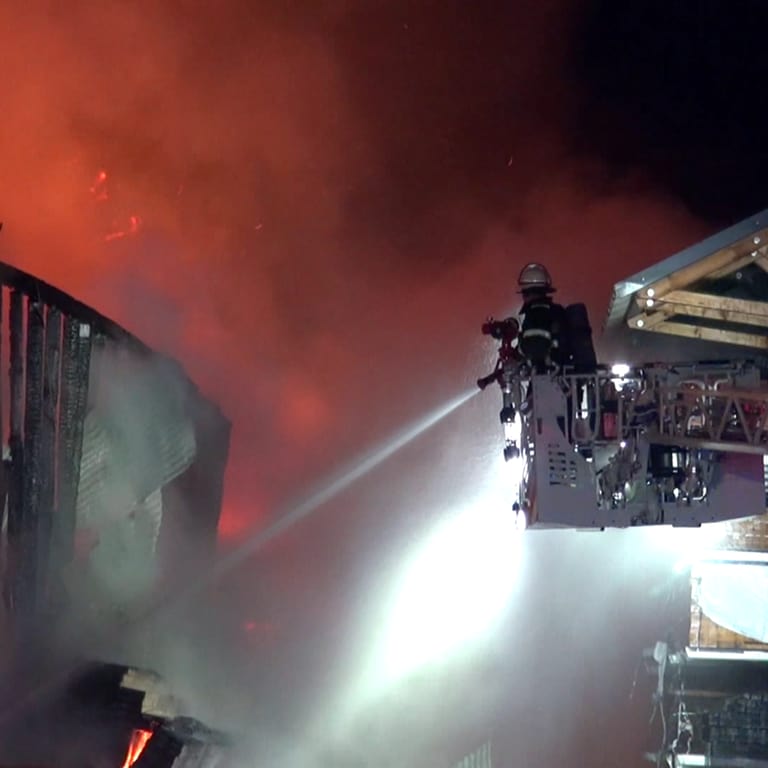 Brand einer Firmenhalle in Trierweiler  (Foto: SWR, WinklerTV)