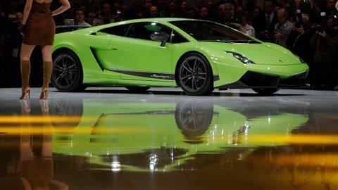 Lamborghini LP 570-4 wird in Genf präsentiert. (Foto: dpa Bildfunk, Picture Alliance)