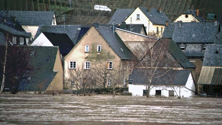 Jahrhunderthochwasser 1993 in Kesten an der Mosel (Foto: Stephan Quappe Steffen)