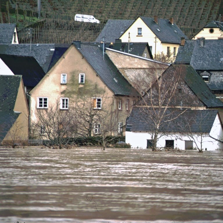 Jahrhunderthochwasser 1993 in Kesten an der Mosel (Foto: Stephan Quappe Steffen)