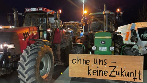 Überall in der Region Trier demonstrieren heute Bauern gegen die Pläne der Bundesregierung. Auch in der Eifel. IN Badem treffen sich Landwirte um mit ihren Traktoren Richtung Bitburg zu einer Kundgebung zu fahren (Foto: SWR, Christian Altmayer)