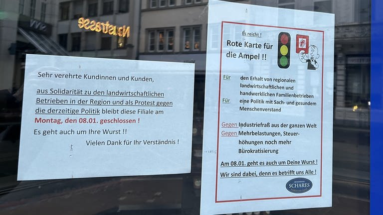 Viele Geschäfte und Ärzte haben wegen der Bauerndemo in Trier am 8. Januar geschlossen (Foto: SWR)