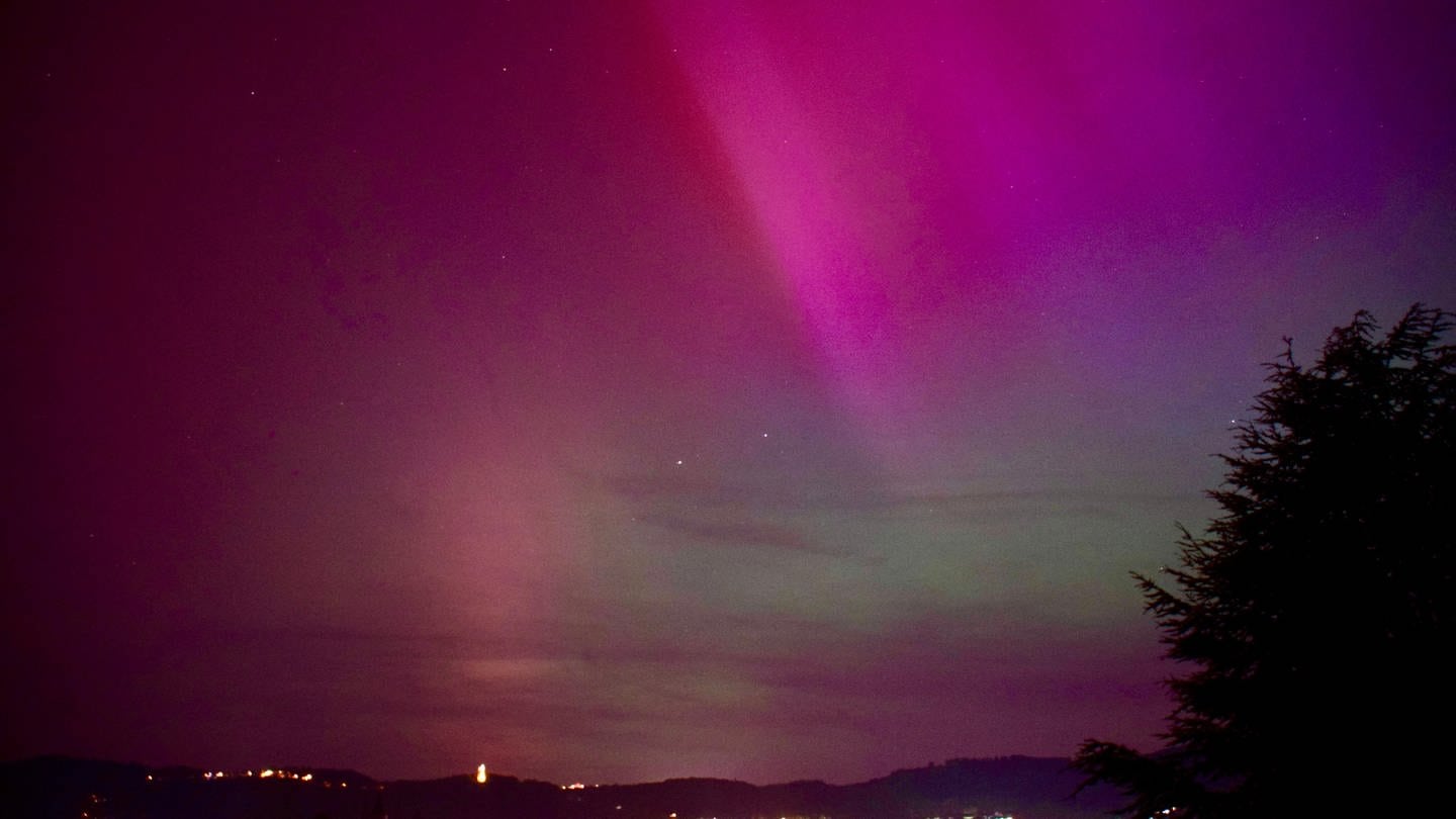 Polarlichter über Trier (Foto: SWR)