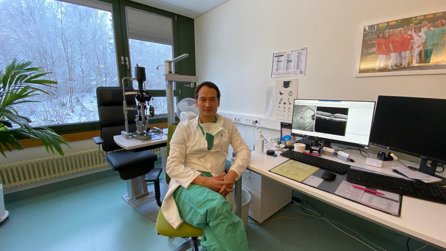 Prof. Dr. Kai Januschowski, Leiter Augenärztliche Praxis Krankenhaus Prüm (Foto: SWR, Anna-Carina Blessmann)