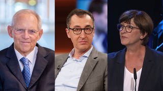 Wolfgang Schäuble, Cem Özdemir und Saskia Esken zur Bundestagswahl 2021. (Foto: imago images, SWR, Jürgen Heinrich)