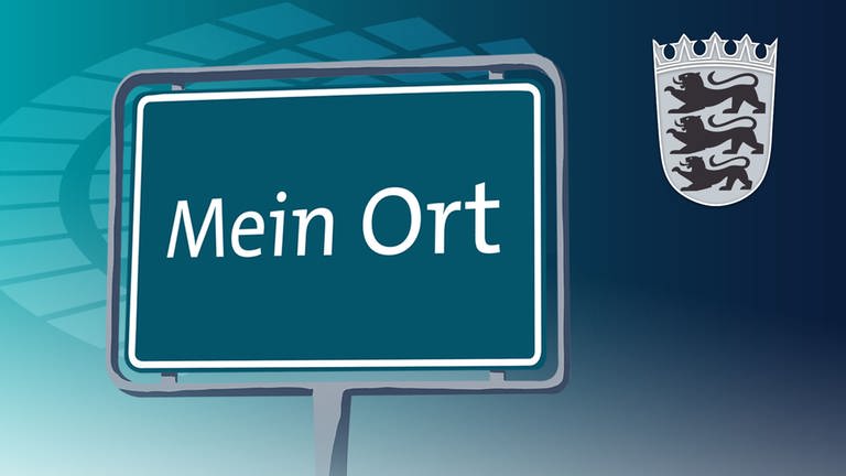 Ergebnisse aller Städte und Gemeinden zur Bundestagswahl 2021 in Baden-Württemberg finden - Ortsschild mit Schriftzug "Mein Ort"