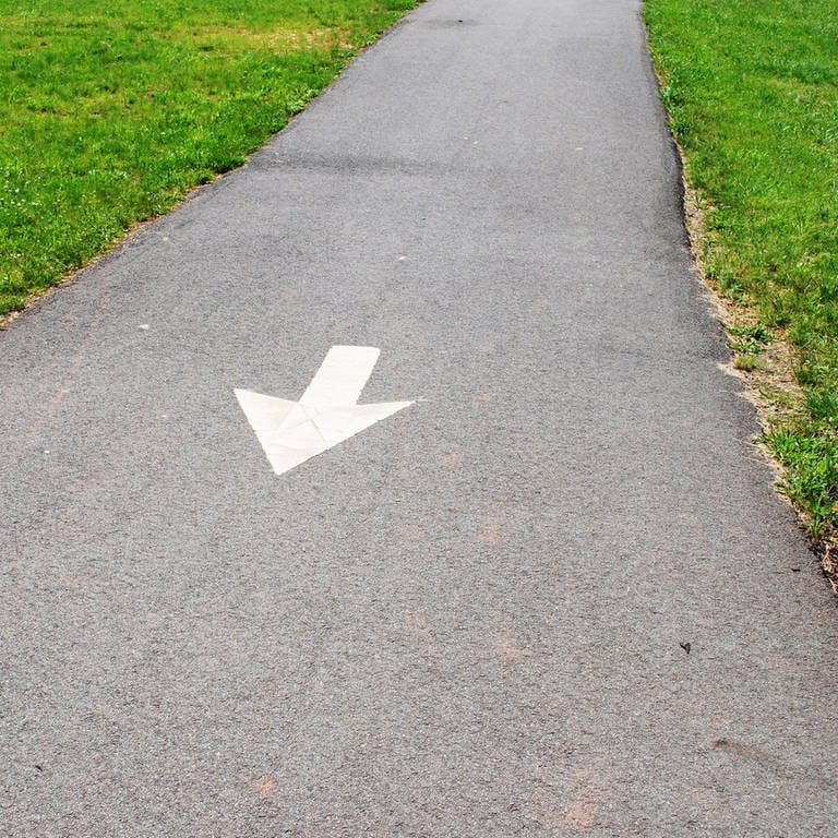 Ein Richtungspfeil auf einer Straße als Symbolbild für die Direktwahl. (Foto: Colourbox)