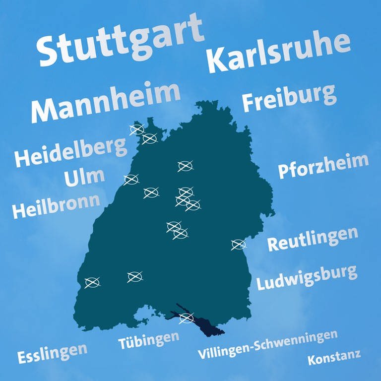 Sujetbild Städte vor der Kommunalwahl in Baden-Württemberg (Foto: SWR)