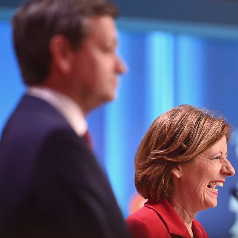 Baldauf und Dreyer nach der Wahl (Foto: dpa Bildfunk, picture alliance/dpa | Boris Roessler)