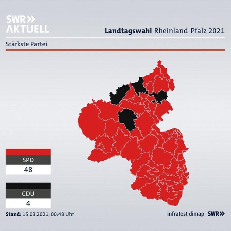 Wahlkreiskarte Rheinland-Pfalz (Foto: SWR)