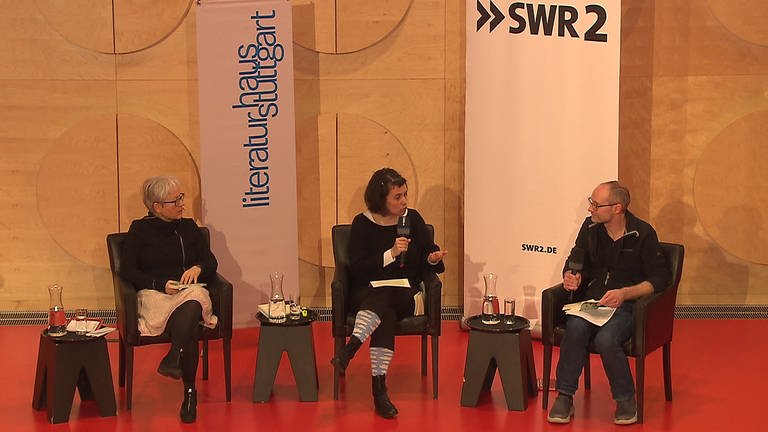 Ulrike Draesner und John von Düffel im Gespräch mit Katharina Borchardt (Foto: SWR)