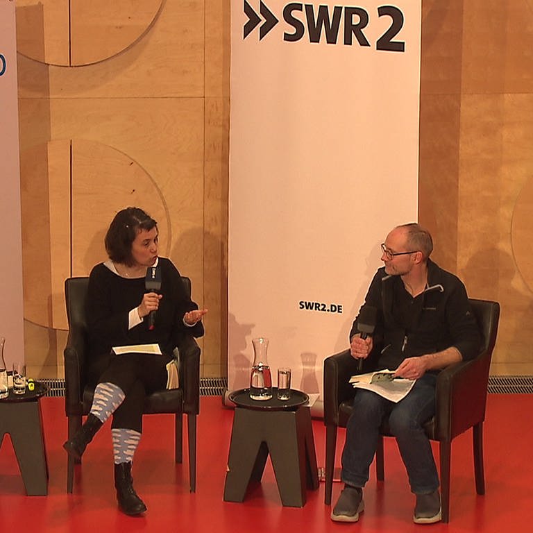 Ulrike Draesner und John von Düffel im Gespräch mit Katharina Borchardt (Foto: SWR)