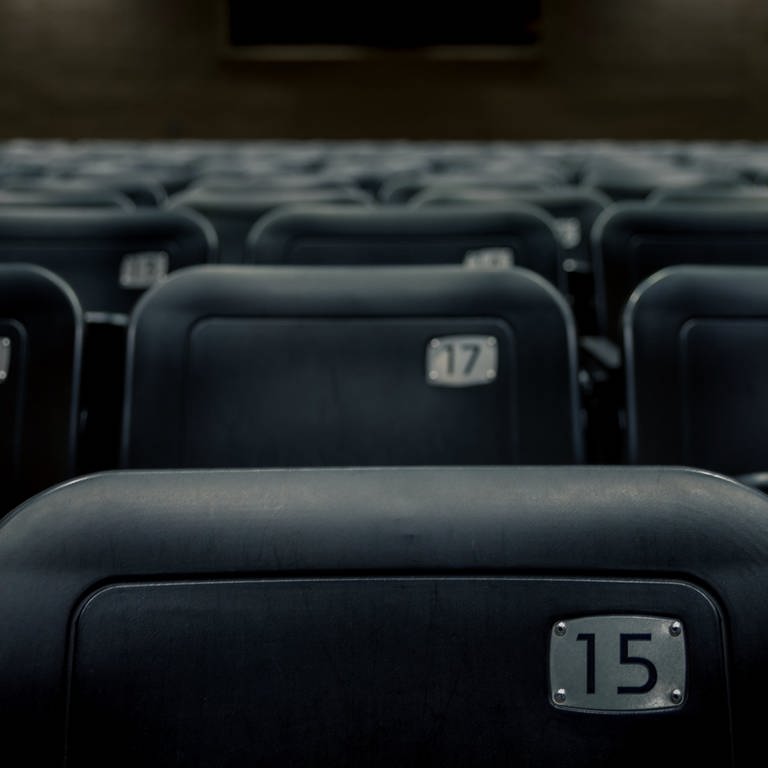 "leere Sitzreihen in einem Theater"